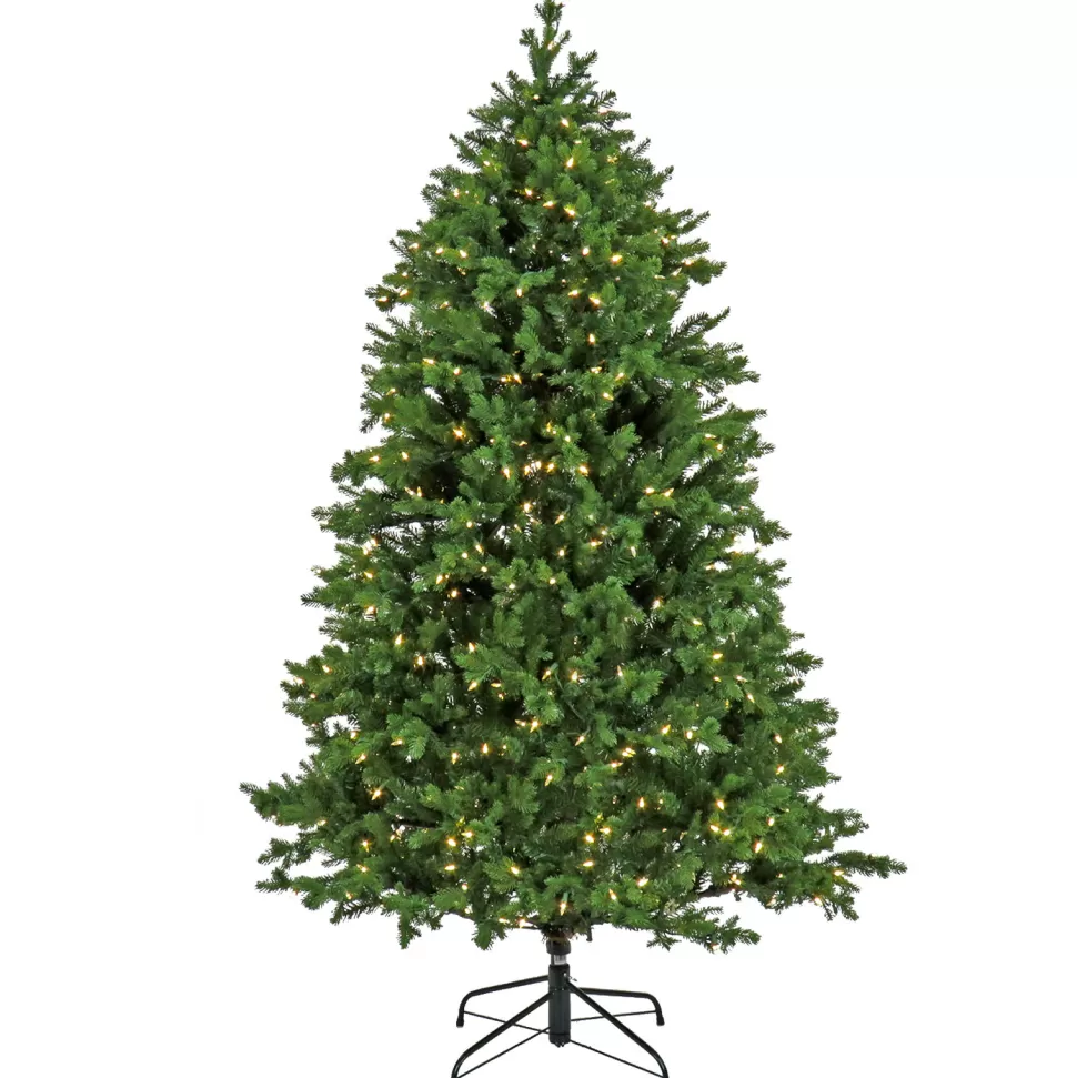 New The Holiday Aisle Green Realistic Artificial Pine Christmas Tree With Dual Color Led Lights