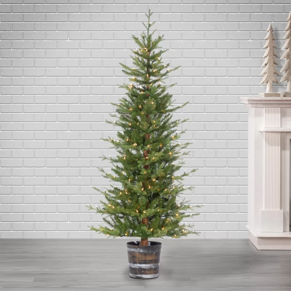 Store Sand & Stable Green Realistic Artificial Pine Christmas Tree With Lights