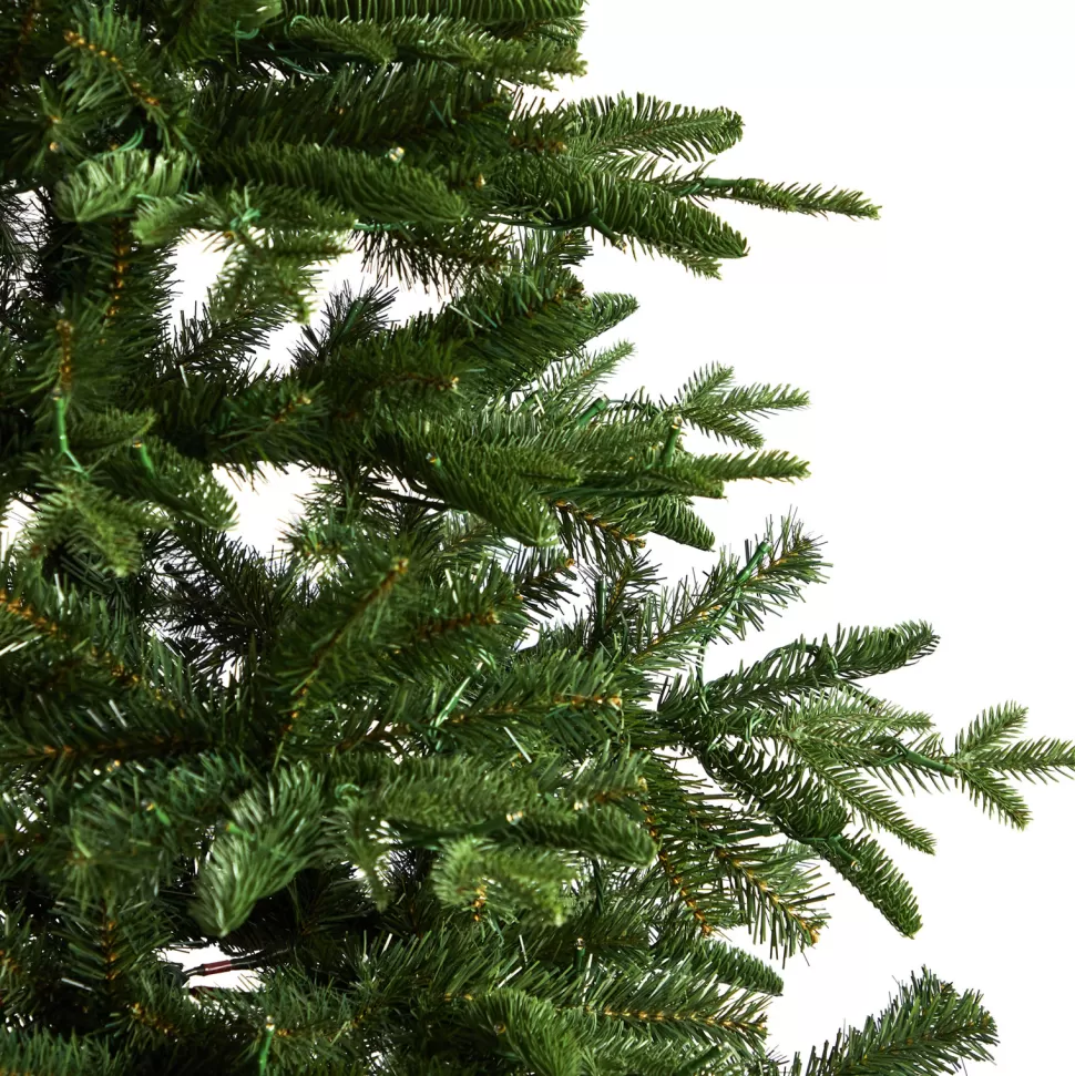 Flash Sale The Holiday Aisle Green Realistic Artificial Spruce Cashmere Christmas Tree With 650 Led Lights