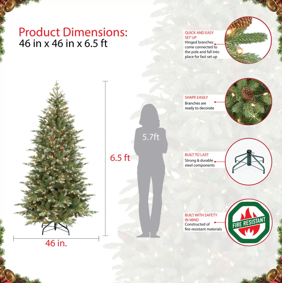 Cheap The Holiday Aisle Green Realistic Artificial Spruce Christmas Tree With Lights