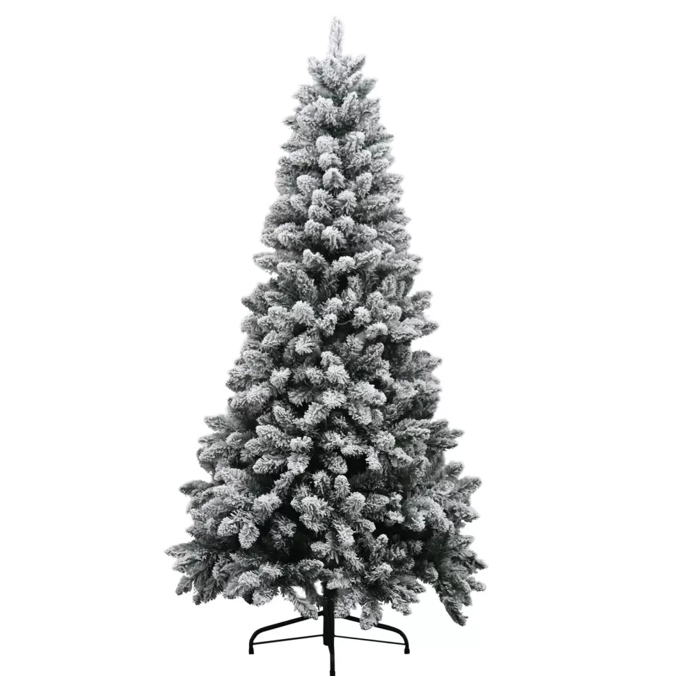 Online The Holiday Aisle Green Spruce Flocked/Frosted Christmas Tree With Lights