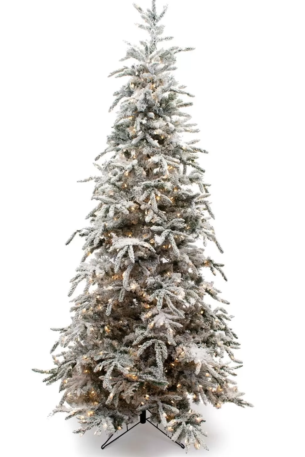 Hot Kelly Clarkson Home Green/White Realistic Artificial Pine Flocked/Frosted Christmas Tree With Lights