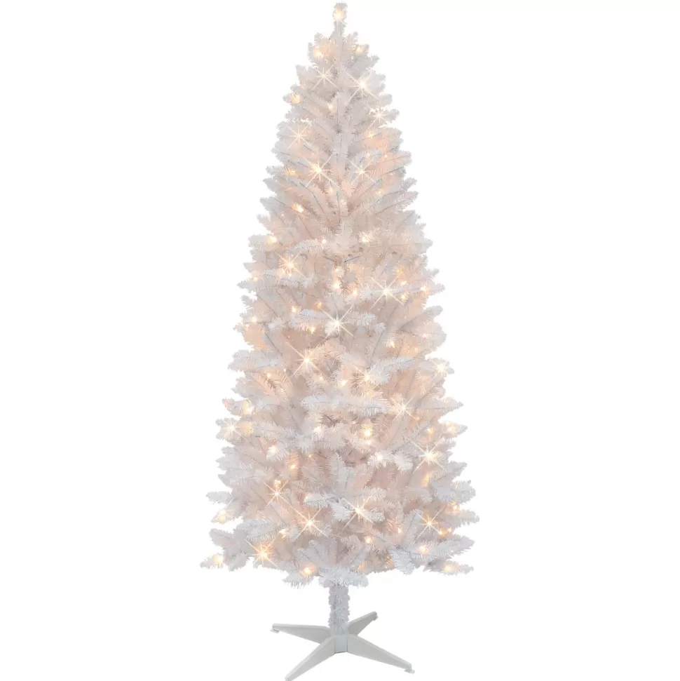 Cheap The Holiday Aisle Haik 7' H White Pine Christmas Tree With 200 Lights