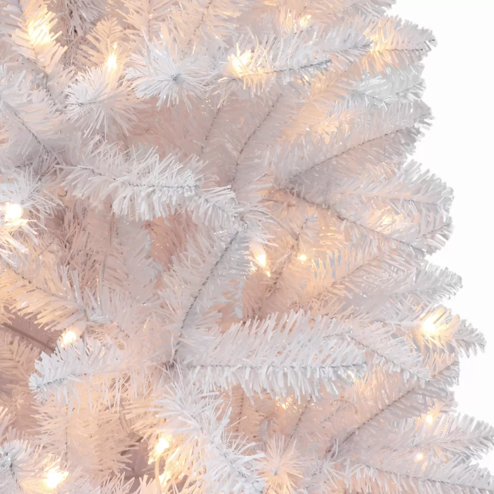 Cheap The Holiday Aisle Haik 7' H White Pine Christmas Tree With 200 Lights
