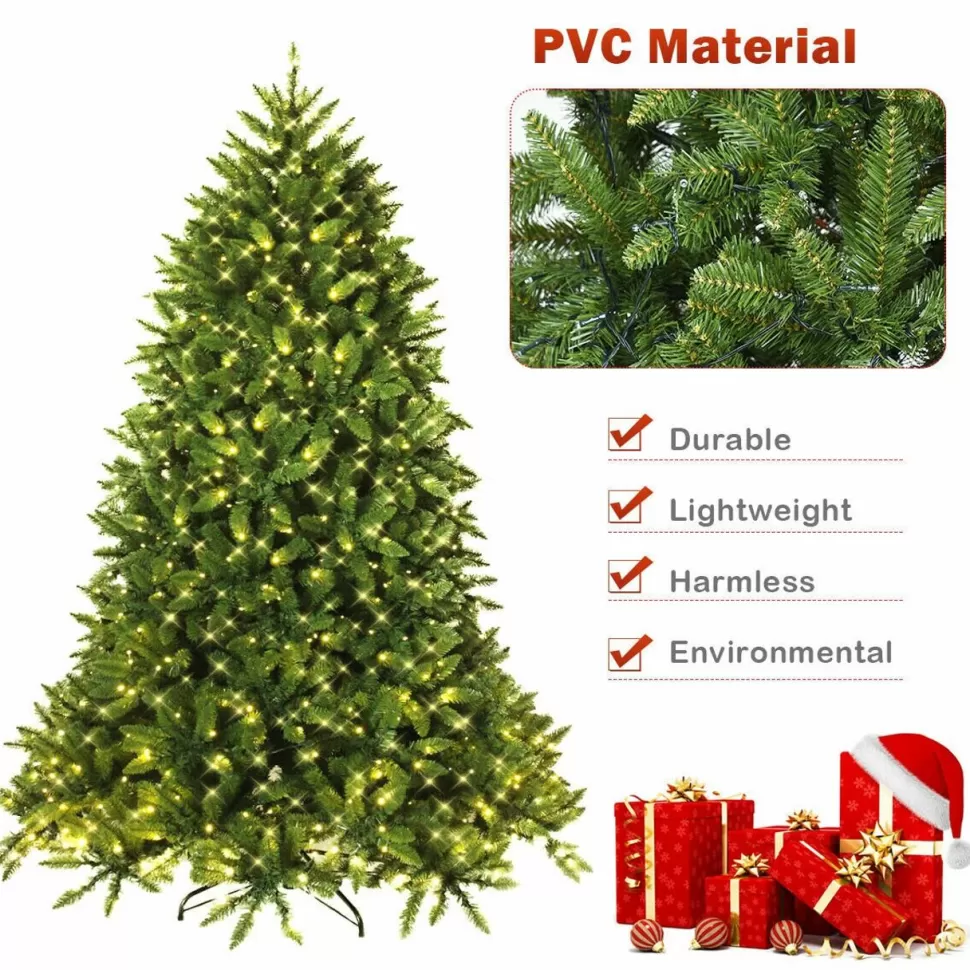 Sale The Holiday Aisle Hinged 6' Green Fir Artificial Christmas Tree With 650 Clear And White Lights