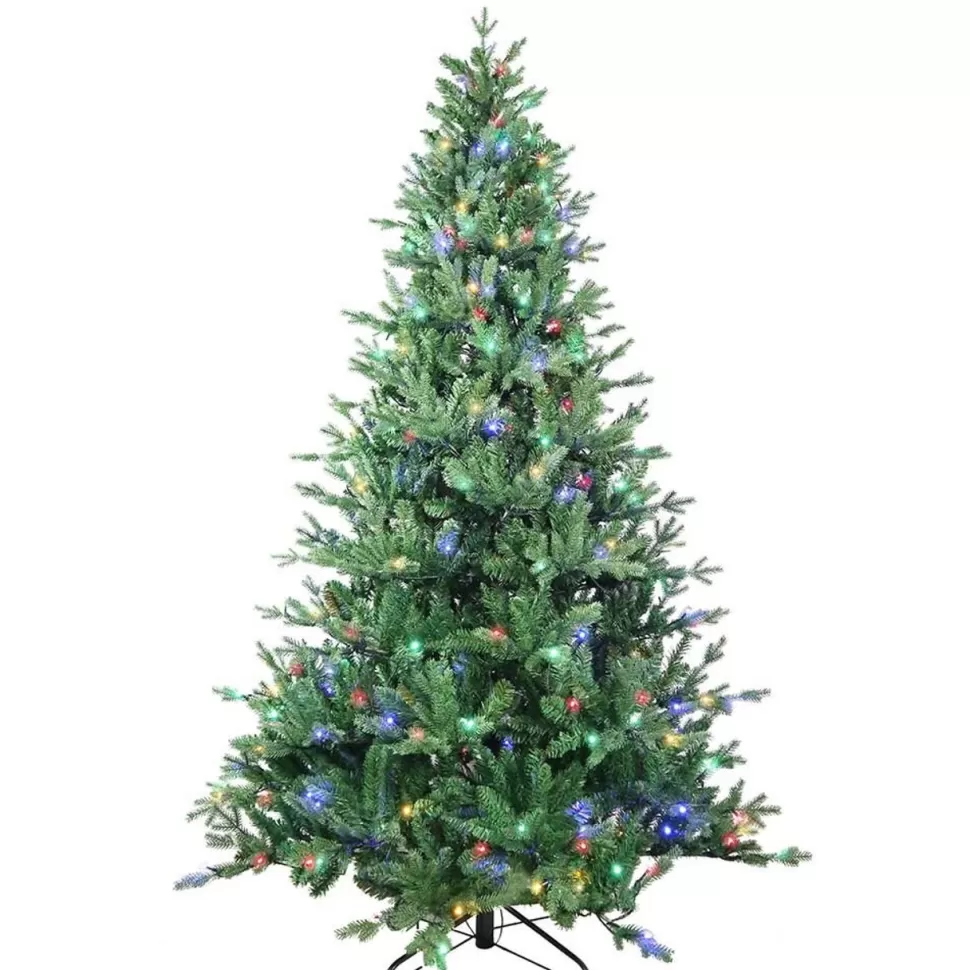 Sale Kurt Adler Jackson 7' H Green Pine Artificial Christmas Tree With 350 Multi-Color Lights