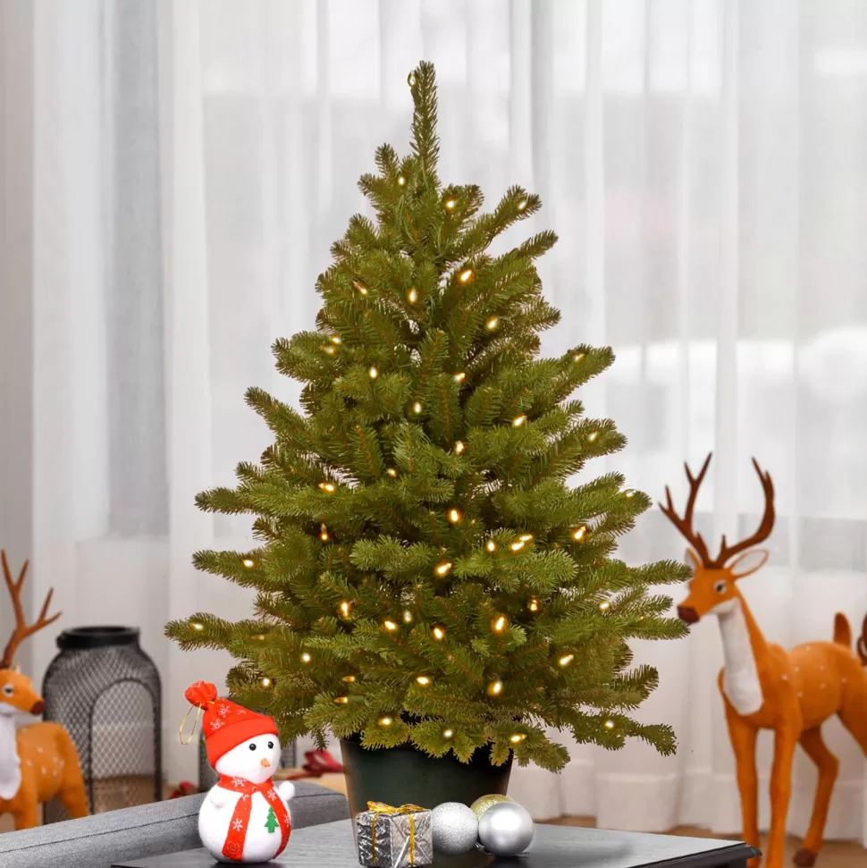 Flash Sale Andover Mills Kiara 36" H Green Artificial Christmas Tree With 100 Lights