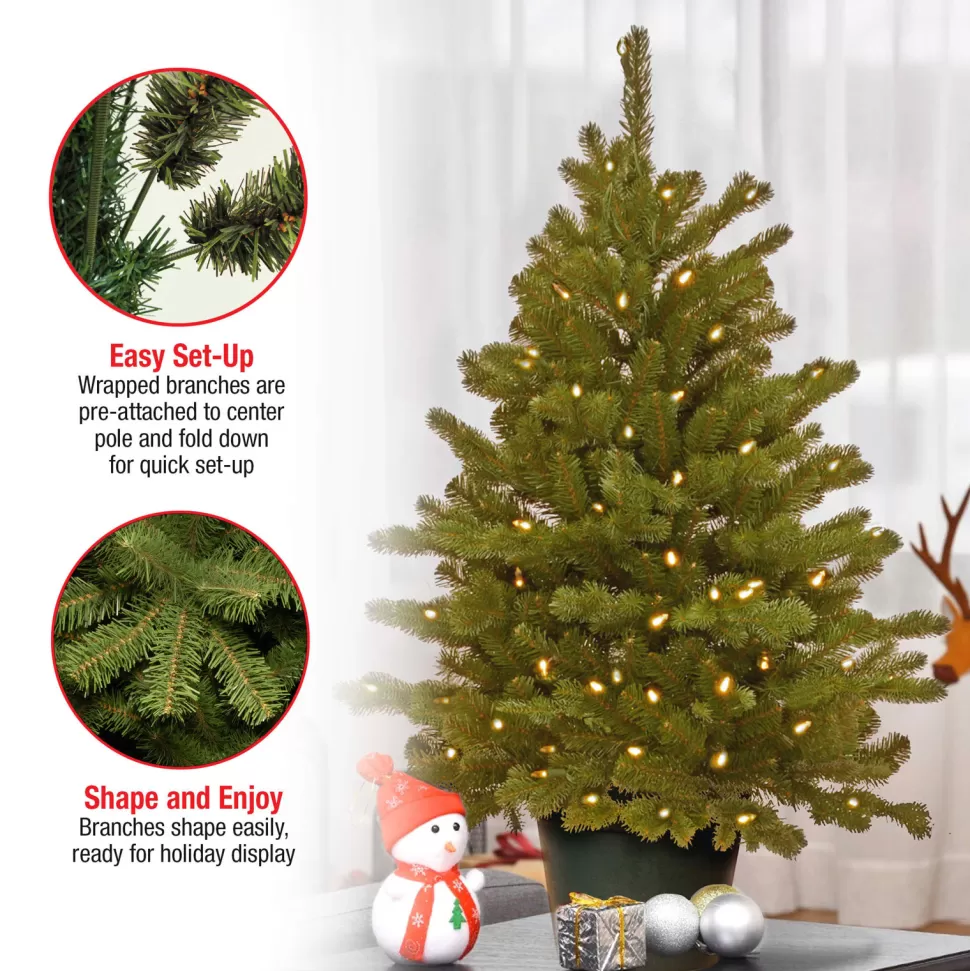 Flash Sale Andover Mills Kiara 36" H Green Artificial Christmas Tree With 100 Lights