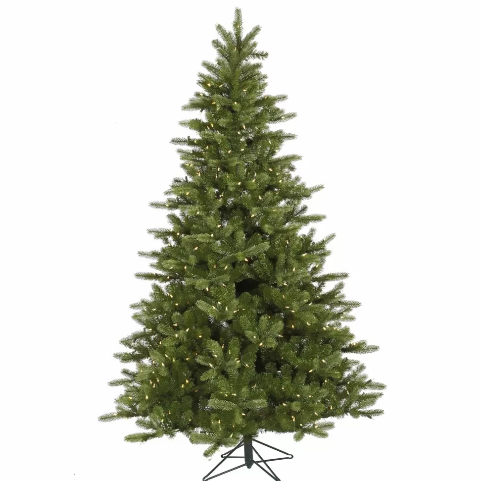 Sale The Holiday Aisle King 5.5' Green Spruce Trees Artificial Christmas Tree With 250 Led Clear/White Lights