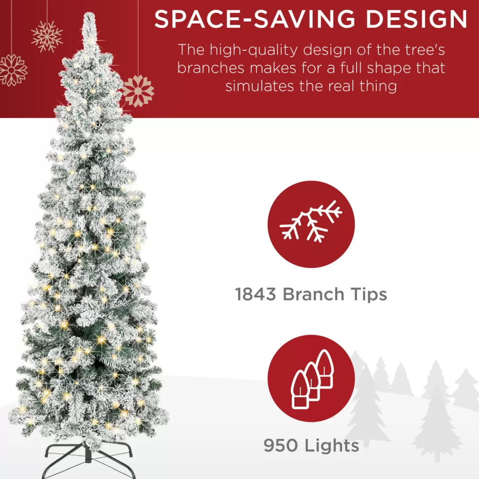 Outlet The Holiday Aisle Lighted Artificial Pine Christmas Tree - Stand Included