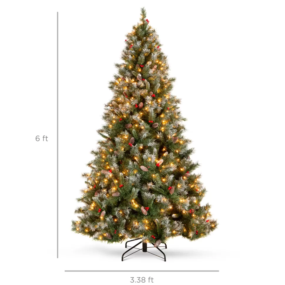 Cheap The Holiday Aisle Lighted Artificial Pine Christmas Tree - Stand Included