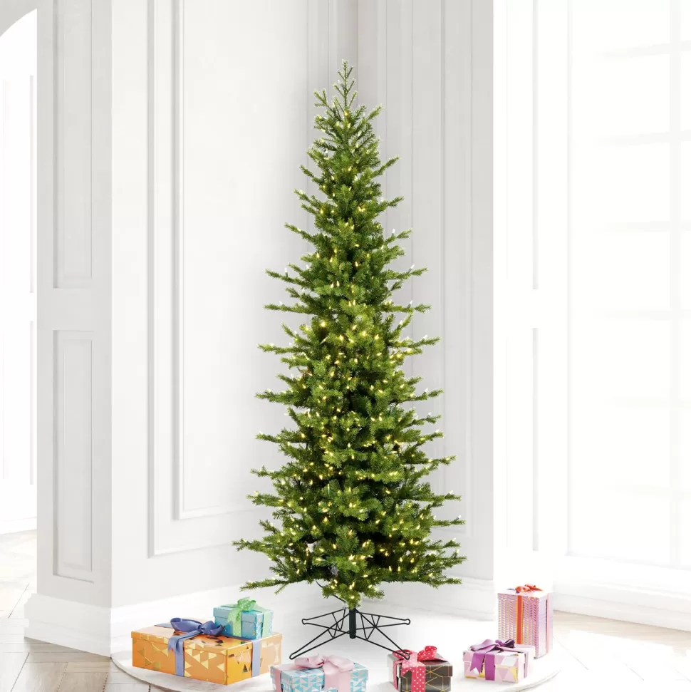 Best The Holiday Aisle Moutauk Pencil Pine Artificial Christmas Tree