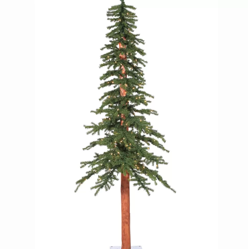 Cheap Steelside Natural Alpine 96'' Lighted Artificial Christmas Tree - Stand Included