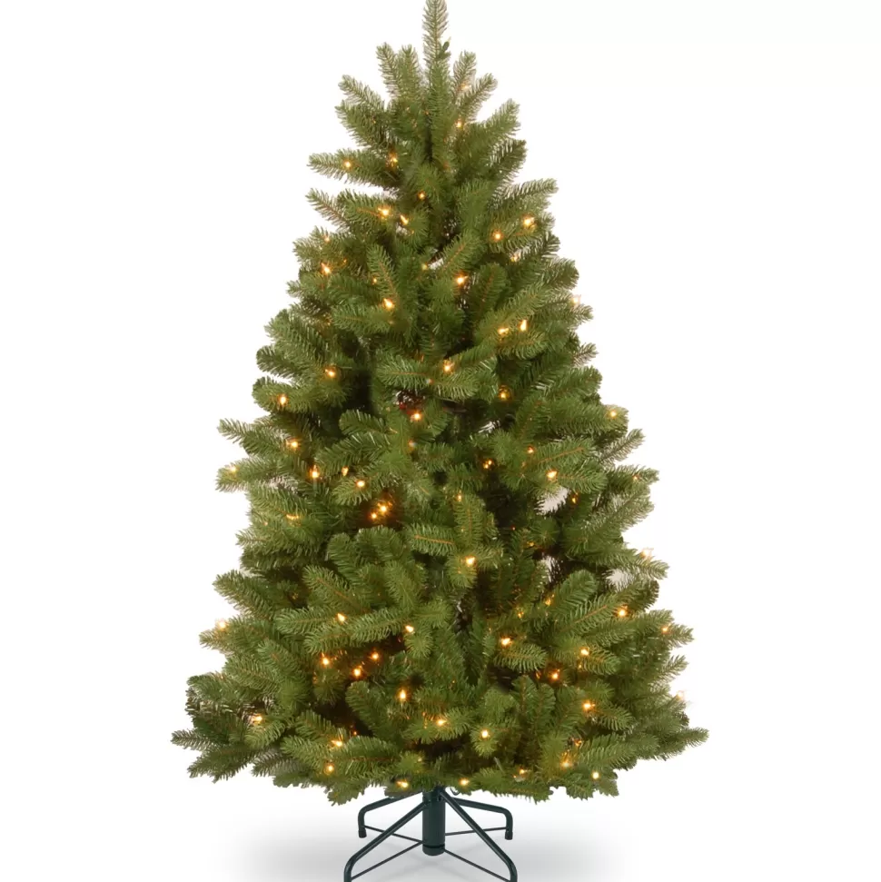 Fashion Red Barrel Studio Newberry Spruce Green Artificial Christmas Tree With Clear/White Lights