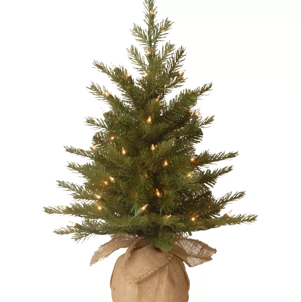 Discount Sand & Stable Nordic Spruce Green Realistic Artificial Spruce Christmas Tree With Lights