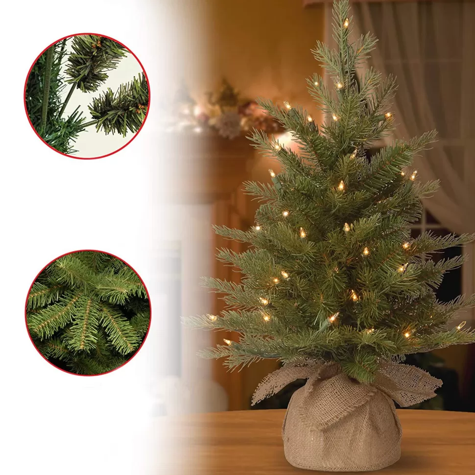 Discount Sand & Stable Nordic Spruce Green Realistic Artificial Spruce Christmas Tree With Lights