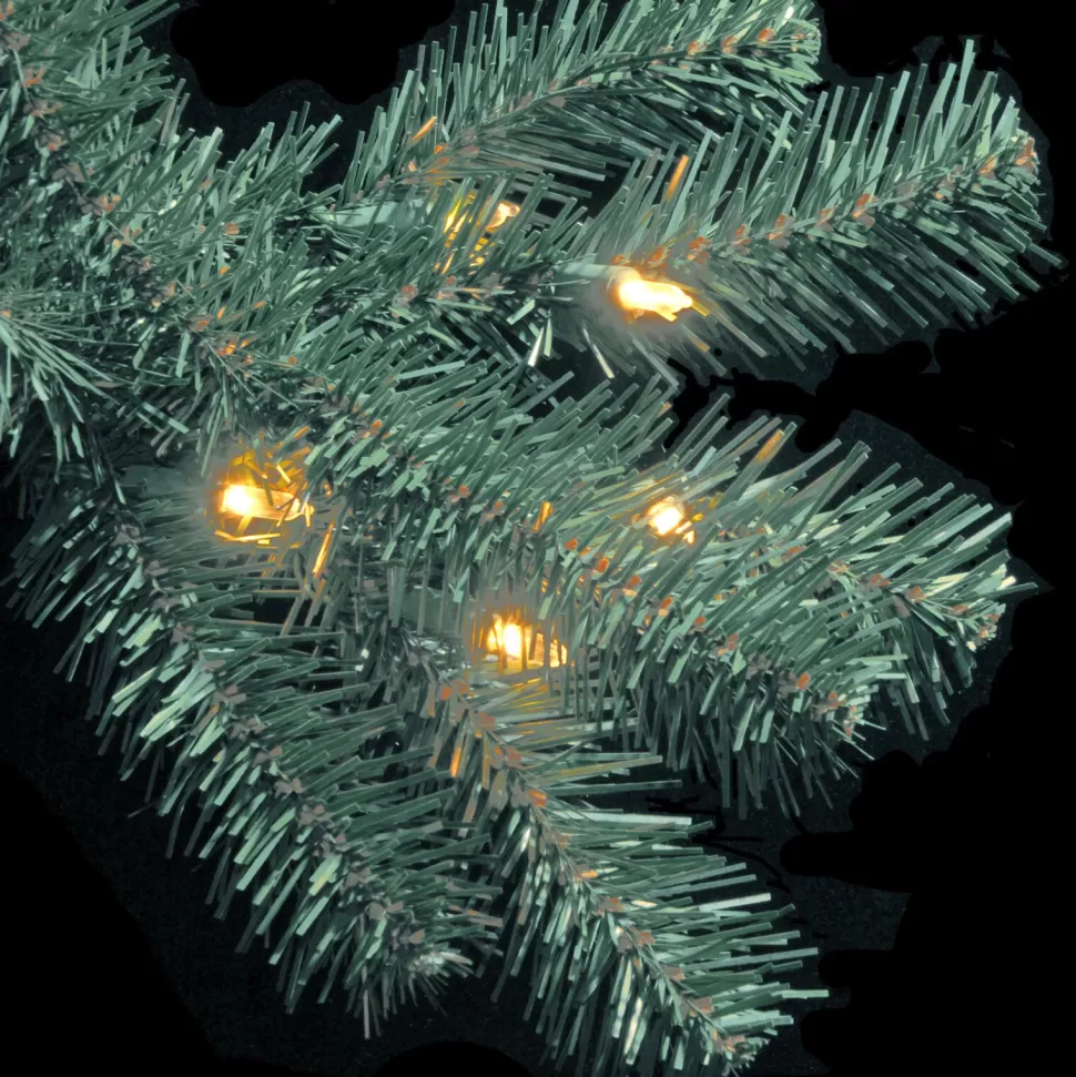 Clearance Hashtag Home North Valley Blue Spruce Artificial Christmas Tree With Clear/White Lights