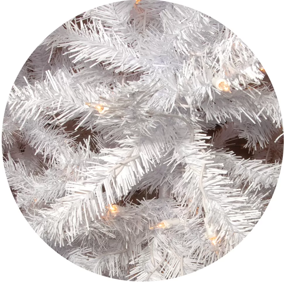 Shop Etta Avenue North Valley White Artificial Spruce Christmas Tree With Lights