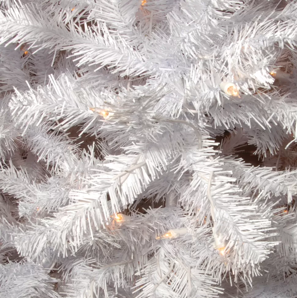 Shop Etta Avenue North Valley White Artificial Spruce Christmas Tree With Lights