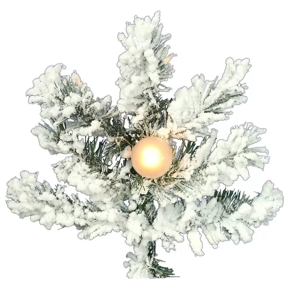 Best Mercury Row Oakman 9' H Extra Full White/Green Artificial Spruce Christmas Tree With 950 Incandescent Lights