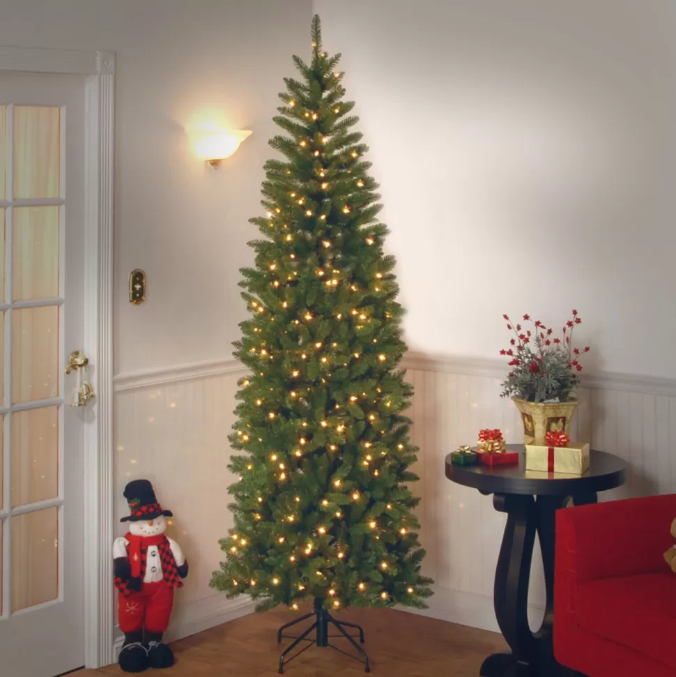 Cheap The Holiday Aisle Ogburn 90" H Green Fir Christmas Tree 450 Lights Led Lights