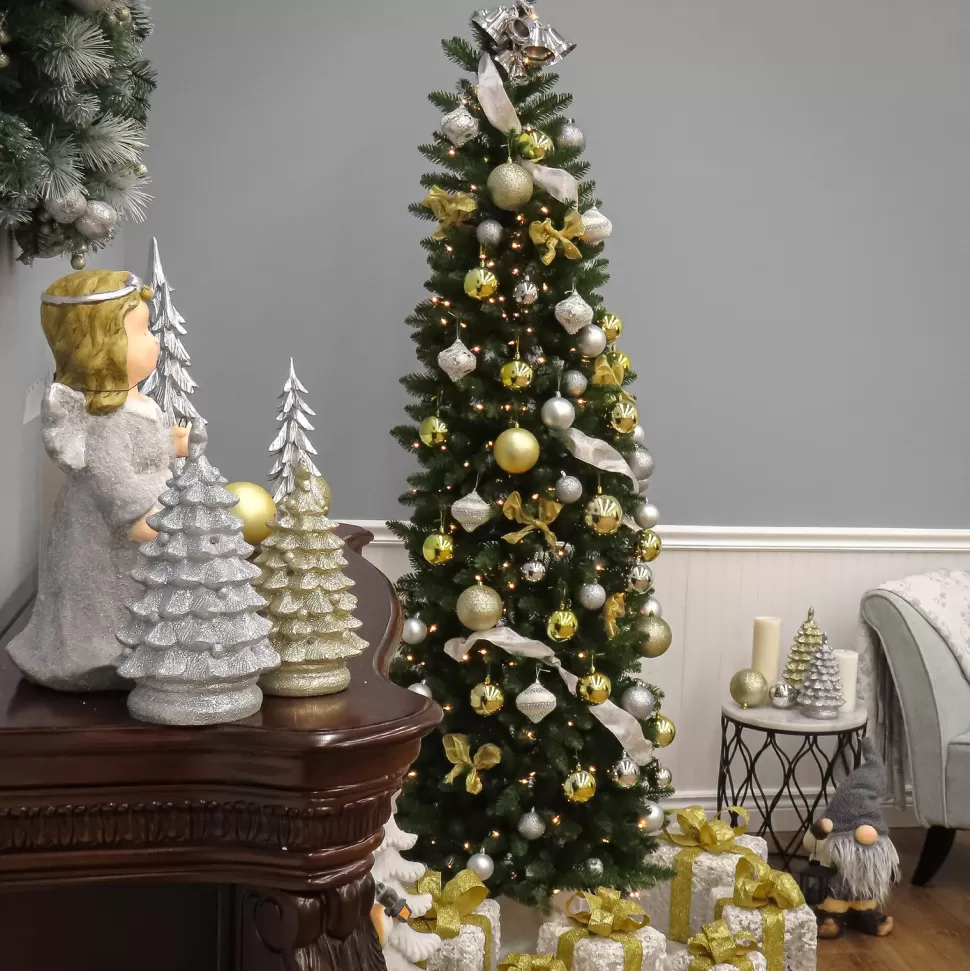 Cheap The Holiday Aisle Ogburn 90" H Green Fir Christmas Tree 450 Lights Led Lights