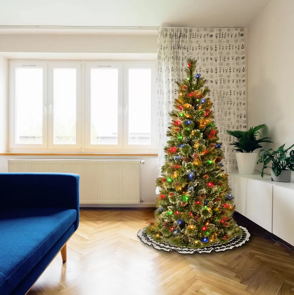 Sale The Holiday Aisle Ogema 5' Green Pine Artificial Christmas Tree With 150 Multi-Color Lights
