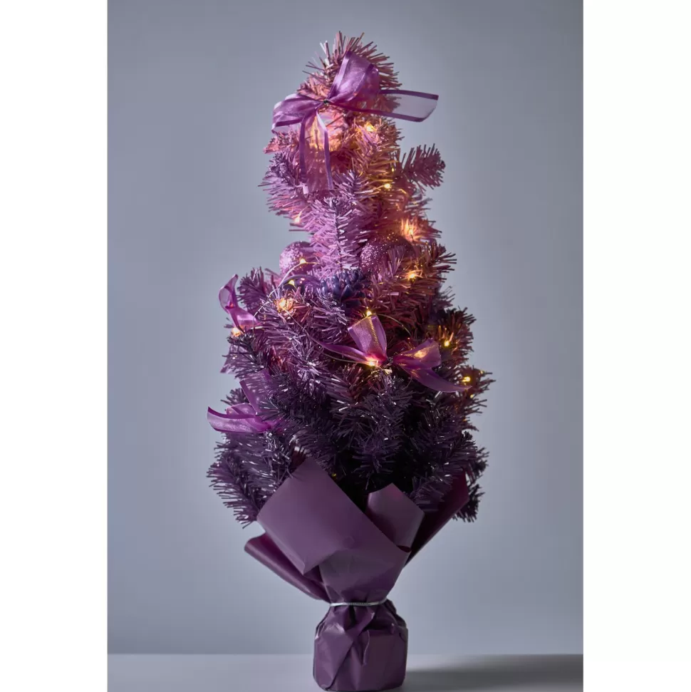 Sale The Holiday Aisle Ombre Purple Fir Artificial Christmas Tree With 30 Clear Lights