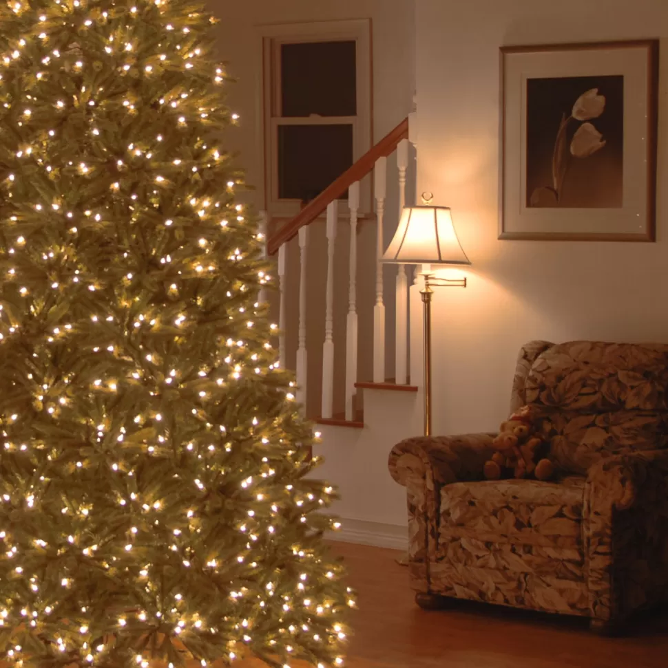 Shop Steelside Omnia Green Realistic Fir Christmas Tree With Led Lights