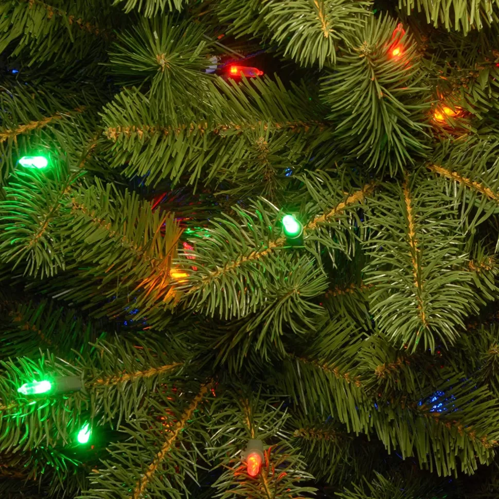 Best Sale Mercury Row Omusa 6.5' Slender Green Realistic Artificial Fir Christmas Tree With 300 Led Color Changing/Combination Lights