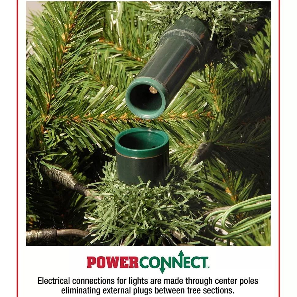 Best Sale Mercury Row Omusa 6.5' Slender Green Realistic Artificial Fir Christmas Tree With 300 Led Color Changing/Combination Lights