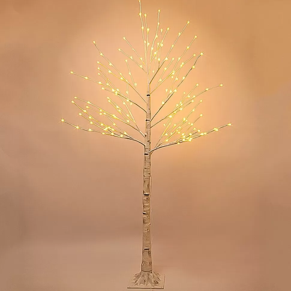 Cheap The Holiday Aisle Patch Magic Led 7' White Birch Artificial Christmas Tree With 160 Clear/White Lights