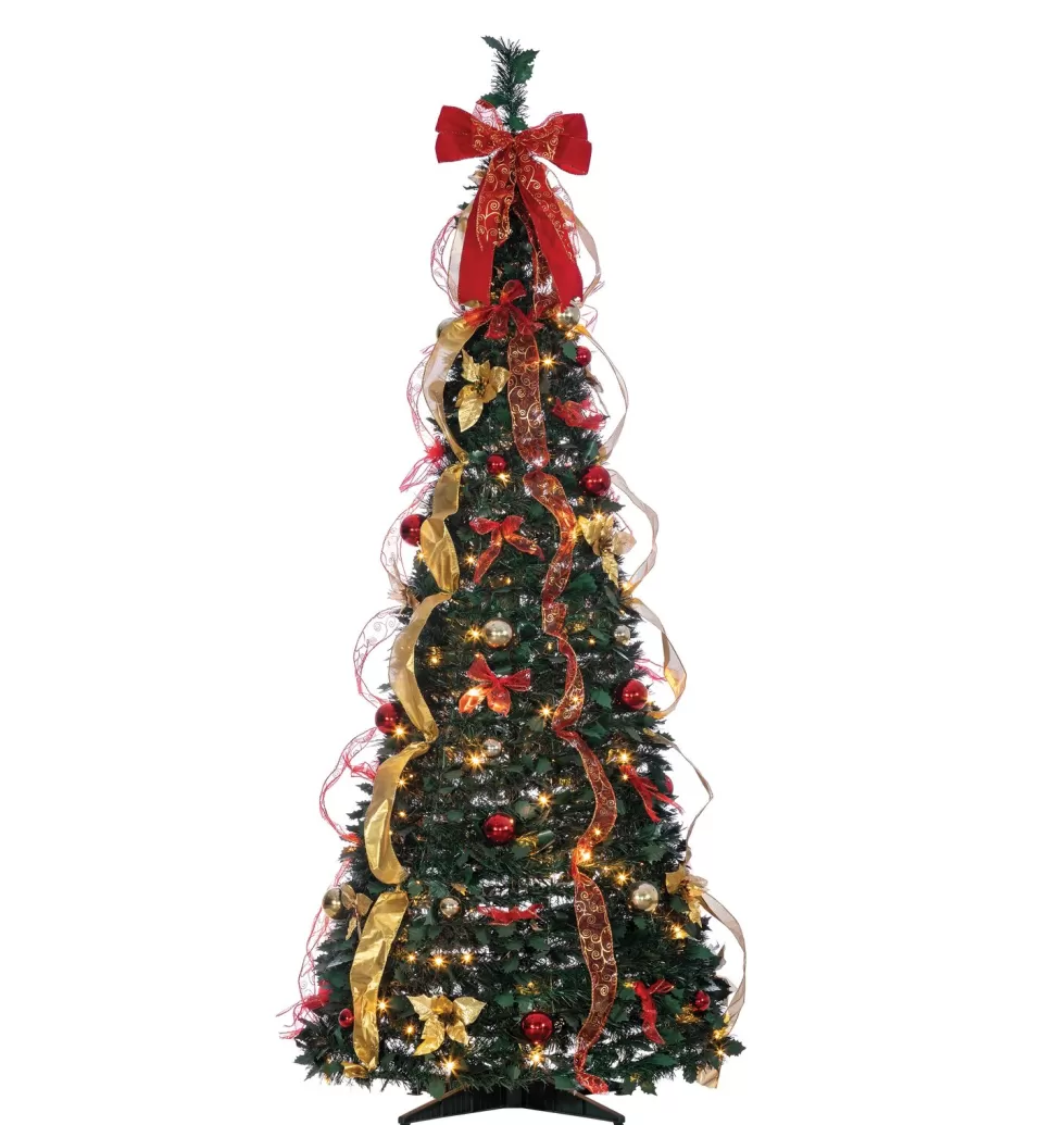 Fashion The Holiday Aisle Pop Up Green Fir Artificial Christmas Tree With Led Lights