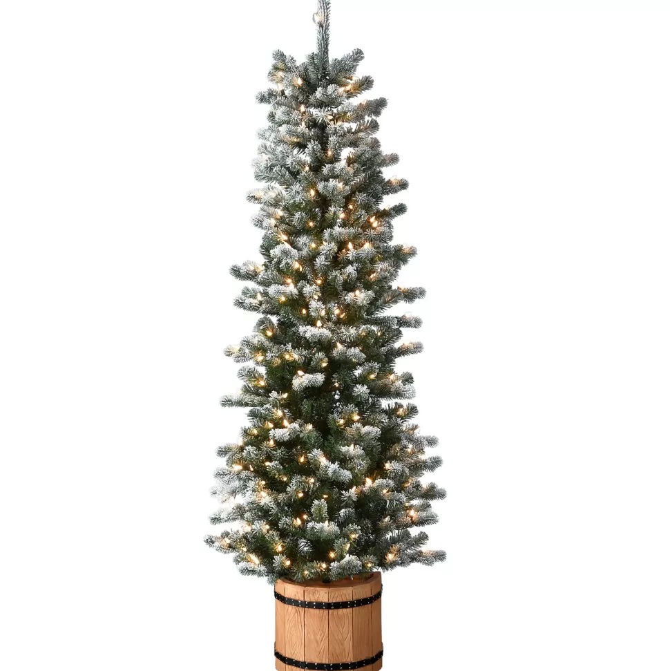 Cheap The Twillery Co. Popovich Snowy Sheffield 6' Green Spruce Artificial Christmas Tree With 250 Clear/White Lights