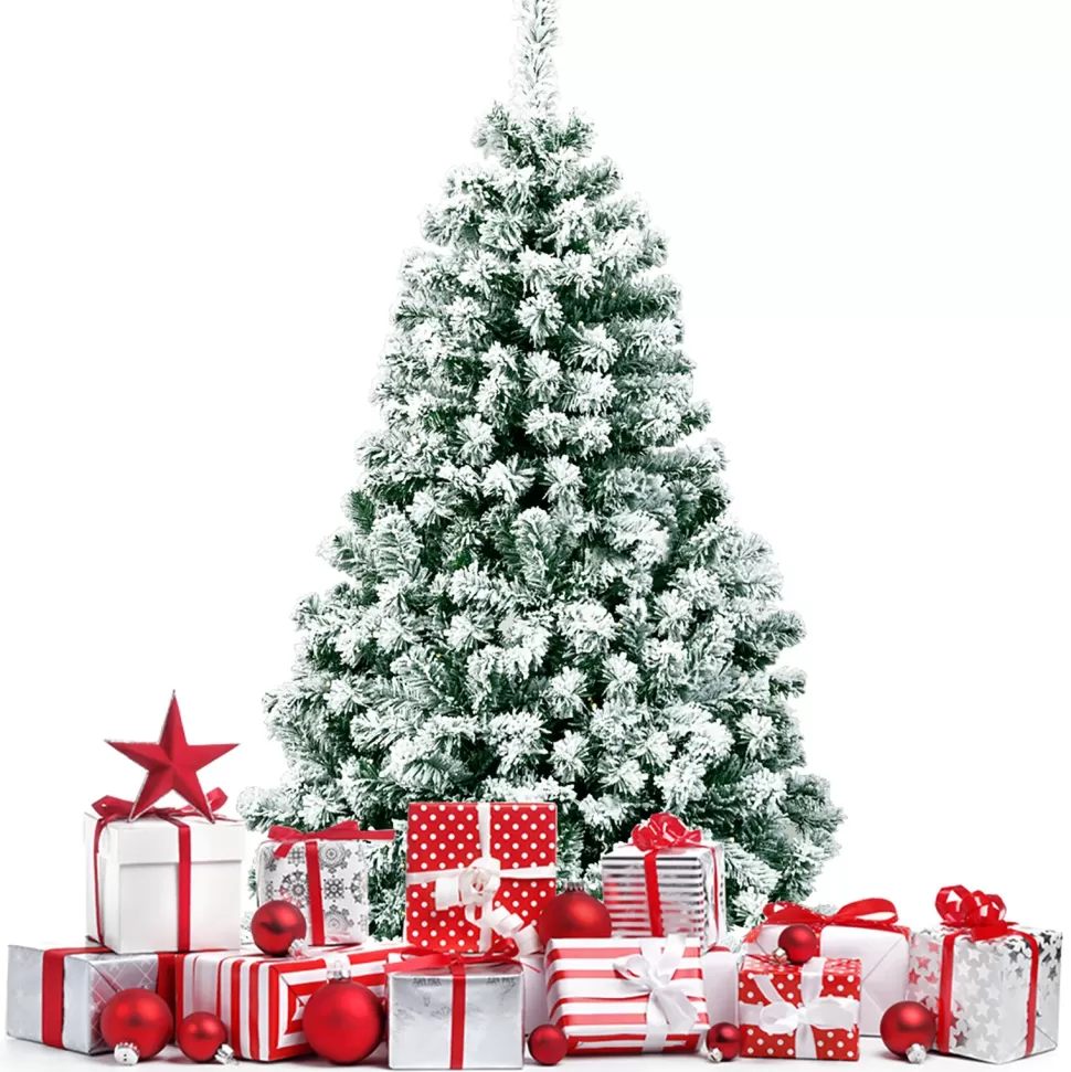 New The Holiday Aisle Pre-Lit 4.5' Green/White Pine Artificial Christmas Tree With 200 Clear/White Lights