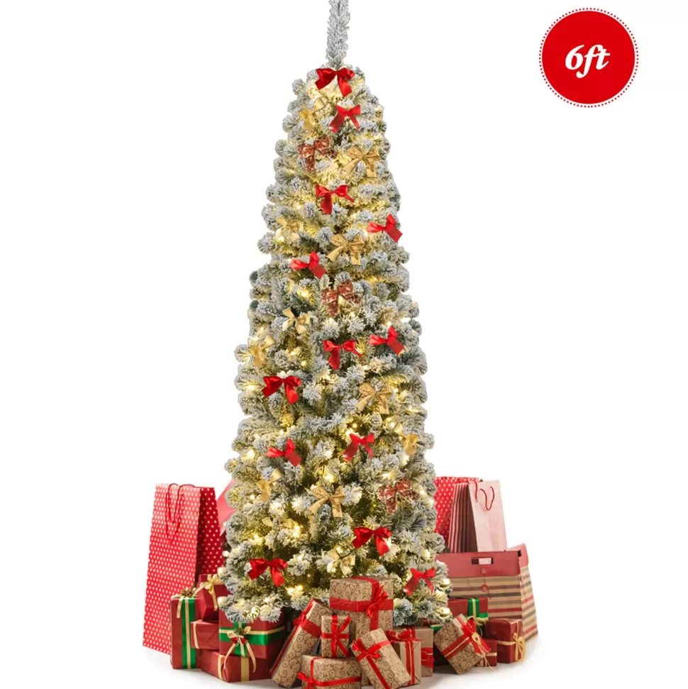 Online The Holiday Aisle Pre-Lit 6' Red/Yellow Pine Artificial Christmas Tree With 250 Clear/White Lights