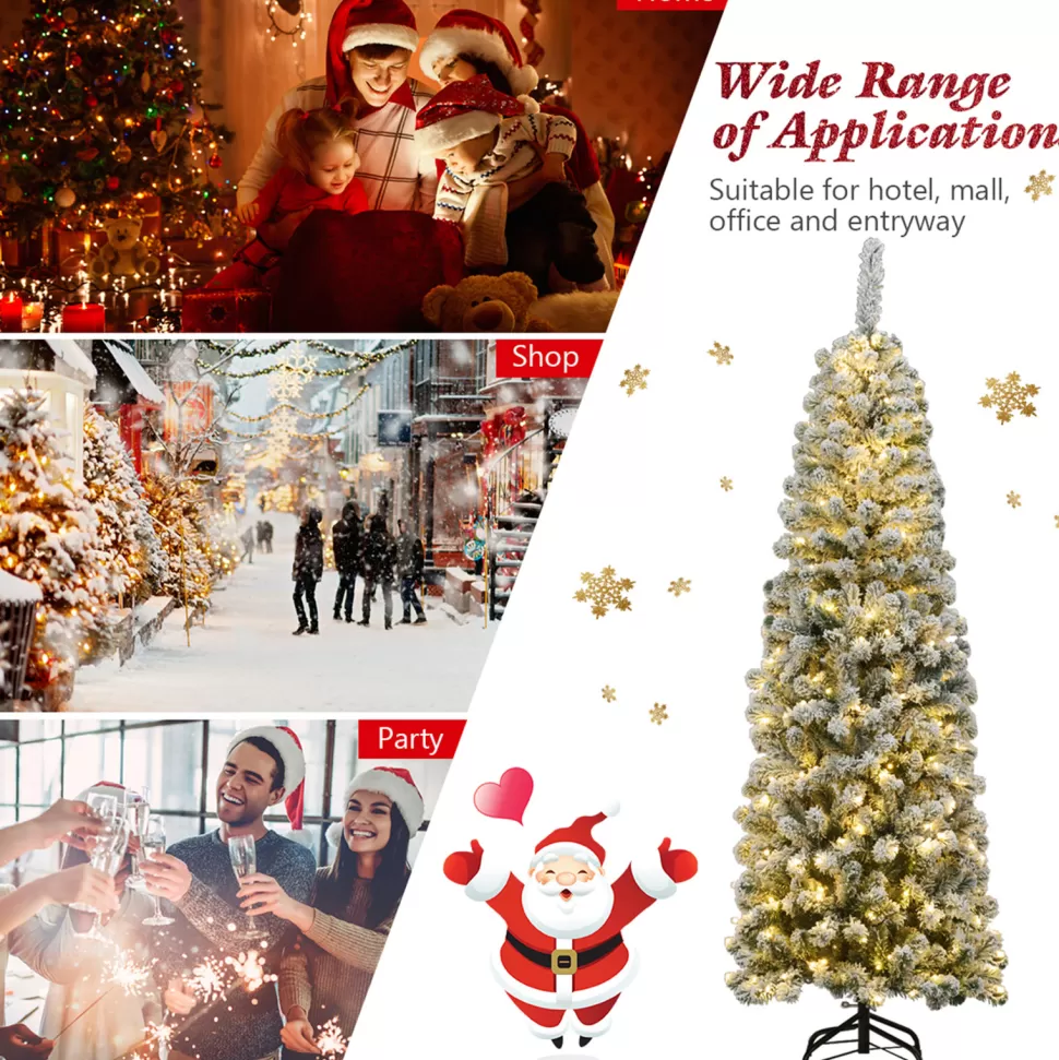 Online The Holiday Aisle Pre-Lit 6' Red/Yellow Pine Artificial Christmas Tree With 250 Clear/White Lights