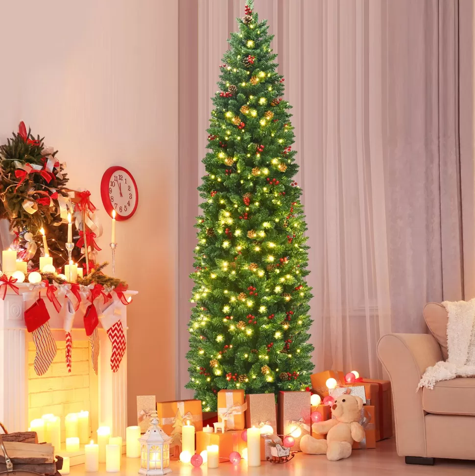 Online The Holiday Aisle Pre-Lit 7.5' Green Pine Artificial Christmas Tree With 350 Clear/White Lights