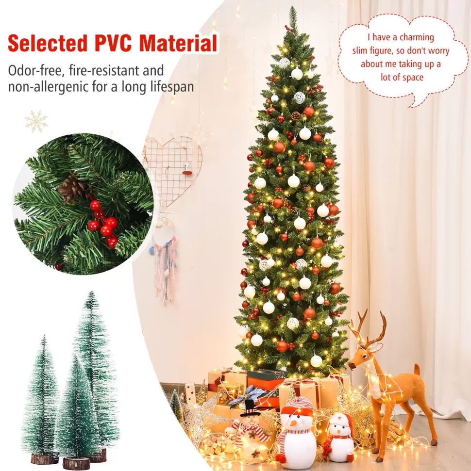Online The Holiday Aisle Pre-Lit 7.5' Green Pine Artificial Christmas Tree With 350 Clear/White Lights