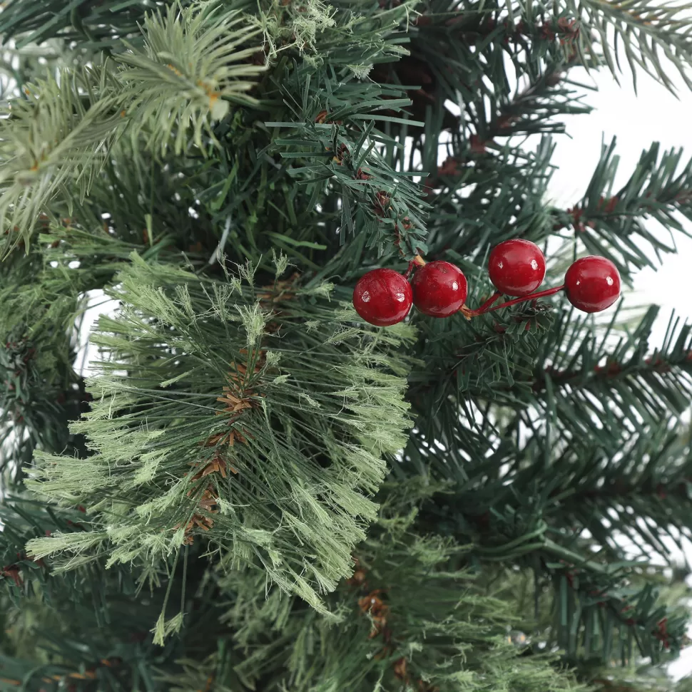 Fashion The Holiday Aisle Pre-Lit Porch 4' Green Pine Artificial Christmas Tree With 100 Warm White Lights