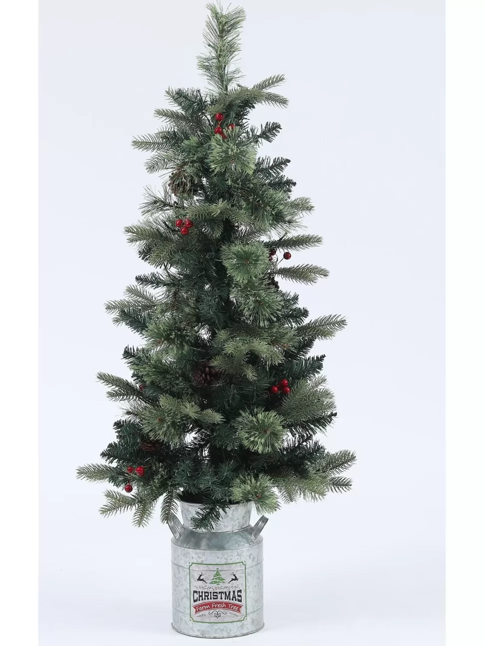 Fashion The Holiday Aisle Pre-Lit Porch 4' Green Pine Artificial Christmas Tree With 100 Warm White Lights