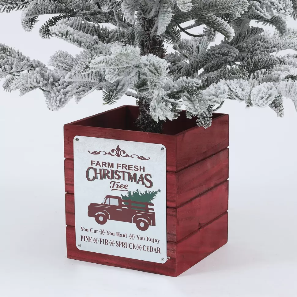 Cheap The Holiday Aisle Pre-Lit Porch 4' Green/White Fir Artificial Christmas Tree With 100 Warm White Lights
