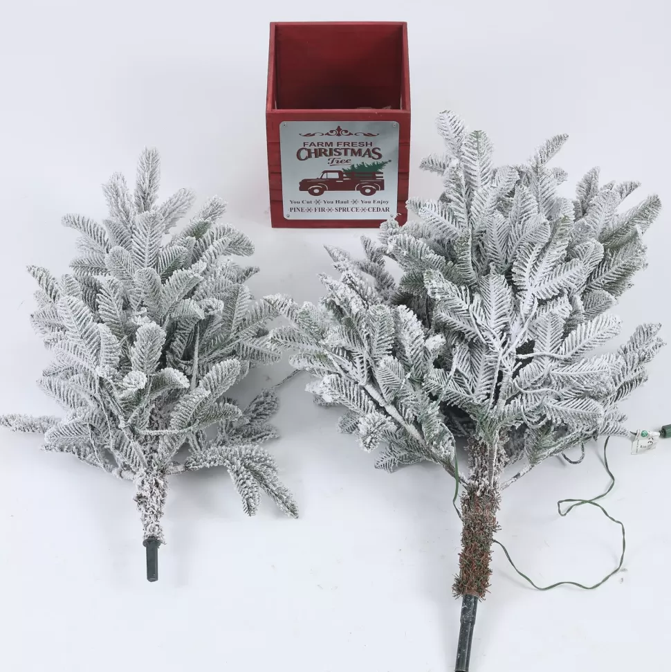Cheap The Holiday Aisle Pre-Lit Porch 4' Green/White Fir Artificial Christmas Tree With 100 Warm White Lights