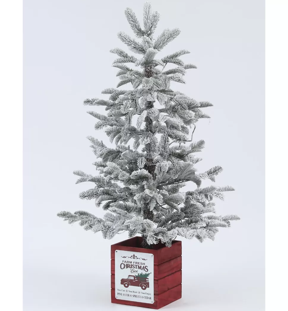 Cheap The Holiday Aisle Pre-Lit Porch 4' Green/White Fir Artificial Christmas Tree With 100 Warm White Lights