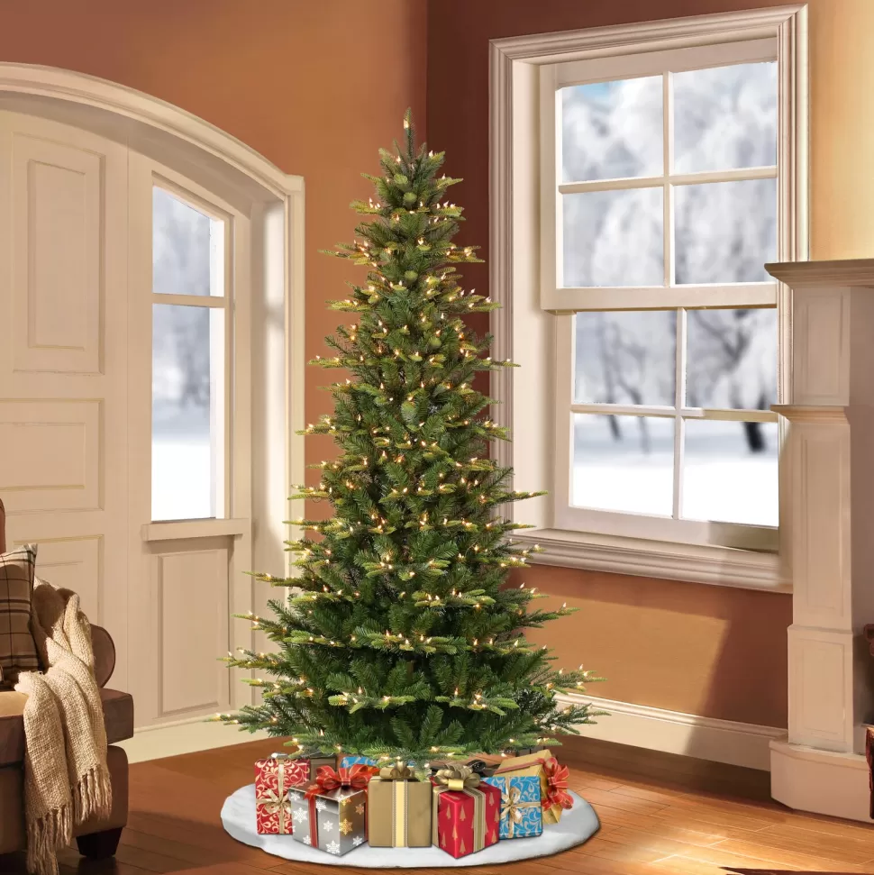 Hot The Holiday Aisle Pre-Lit Slim Aspen Green Fir Artificial Christmas Tree With Warm White Lights