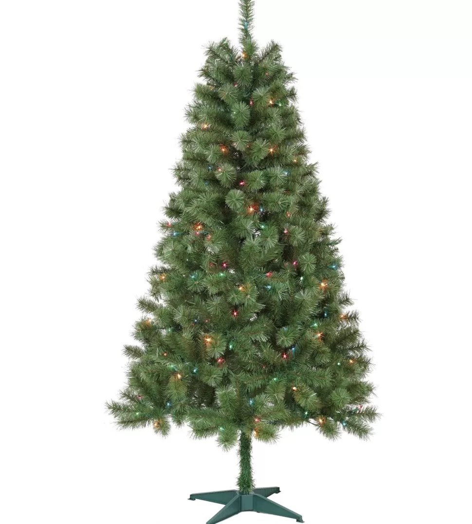 Fashion The Holiday Aisle Sentiments 6' H Green Cashmere Christmas Tree With 200 Led Lights