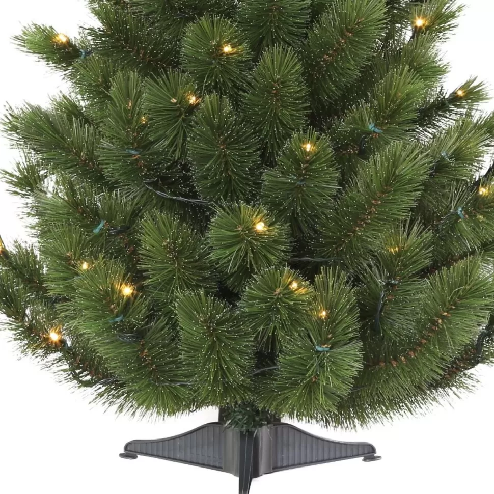 Best The Holiday Aisle Siberian Green Spruce Artificial Christmas Tree With Colored & Clear Lights
