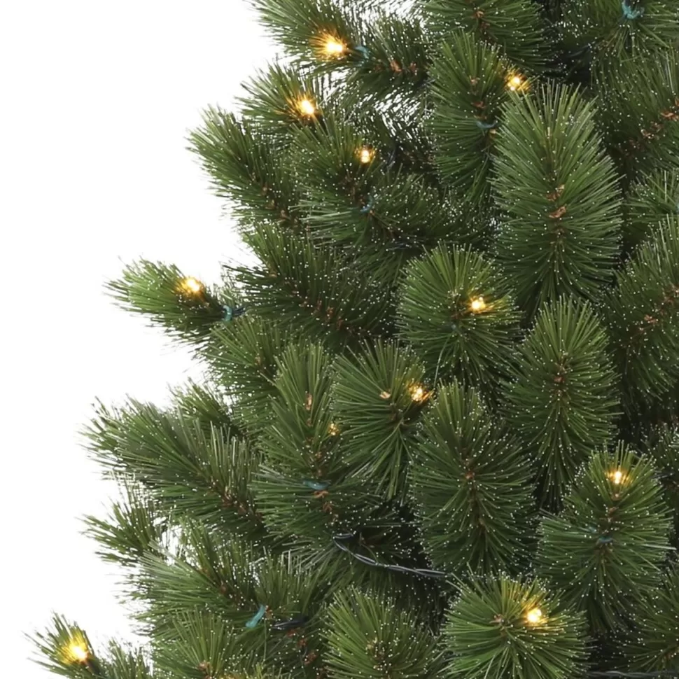 Best The Holiday Aisle Siberian Green Spruce Artificial Christmas Tree With Colored & Clear Lights