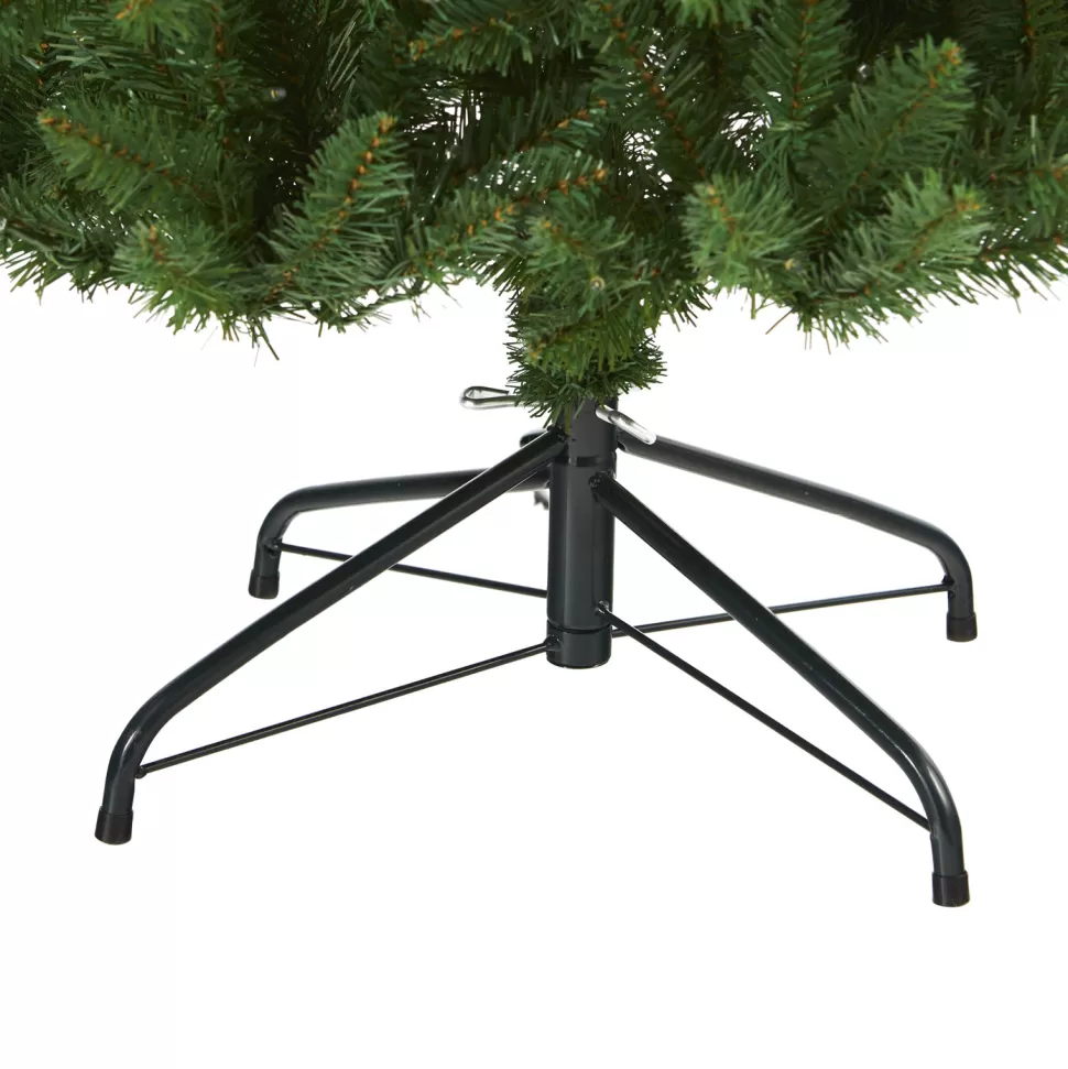 Hot The Holiday Aisle Slender Green Artificial Pine Feather Christmas Tree With Led Lights