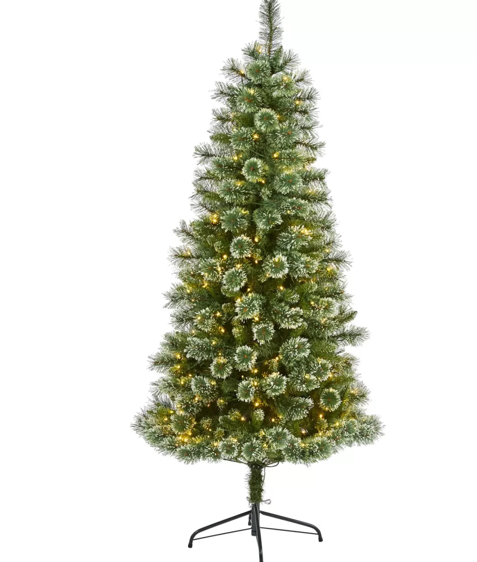 Sale The Holiday Aisle Slender Green Christmas Tree Led Steady/Constant Lights